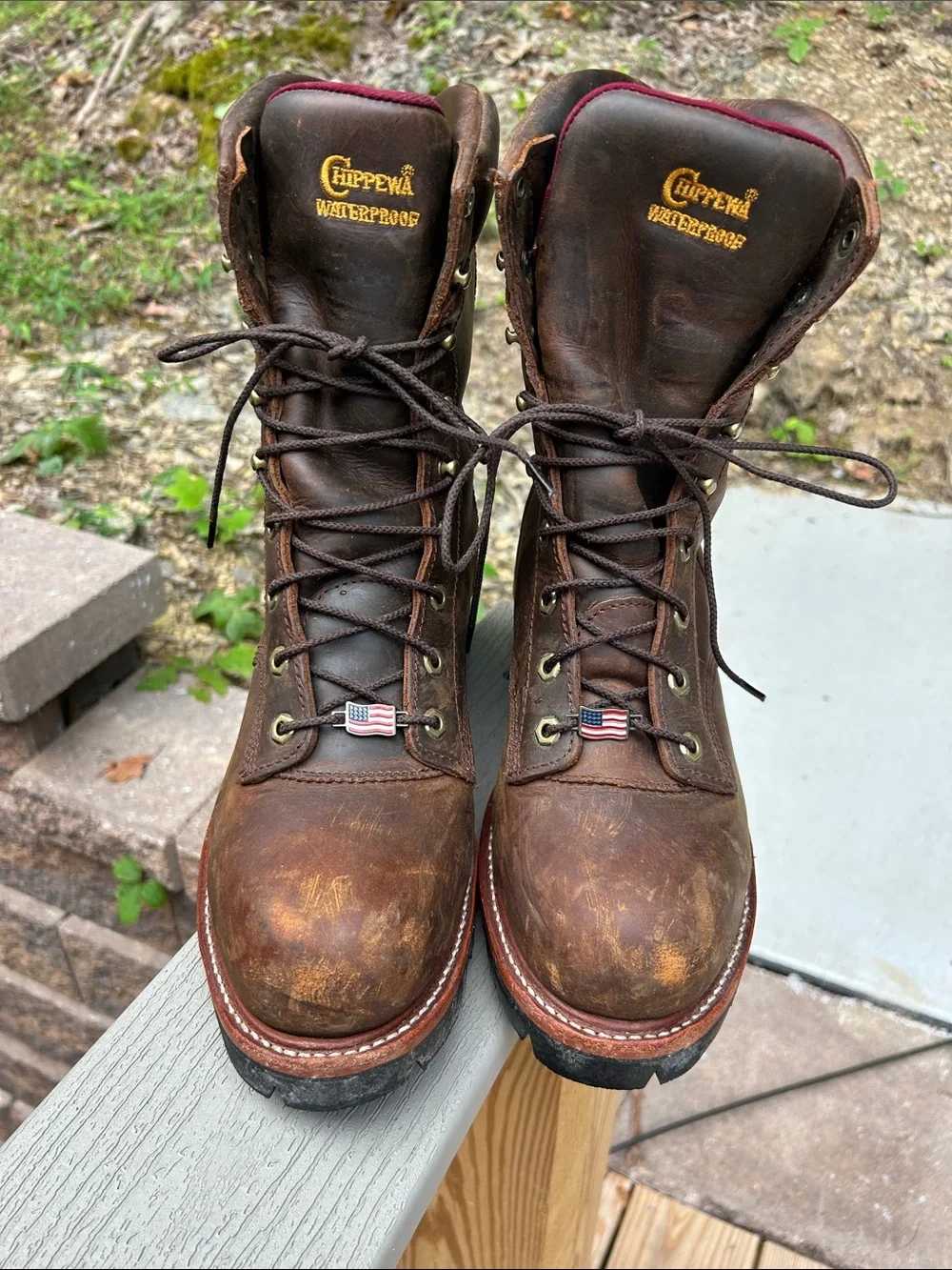 Chippewa 25407 Men’s USA Made Waterproof Steel Toe Logger Boots   size 11 EEE